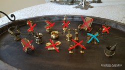 A collection of rare copper miniature objects