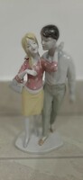 Porcelán figura,Unterweissbach,szerelmes pár