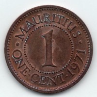 Mauritius 1 cenr, 1971, aUNC