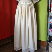 Wedding asz45a - embroidered long ecru muslin skirt