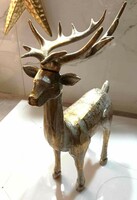 Christmas deer in antique gold color