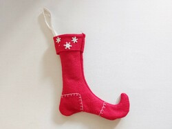 Fireplace socks red Christmas elf socks