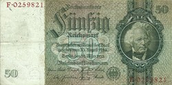 50 reichsmark 1933 Németország Vízjel David Hansemans 3.