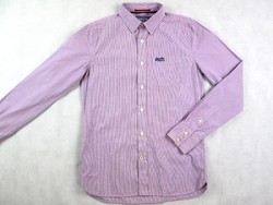 Original superdry (m) elegant small checkered long sleeve men's shirt