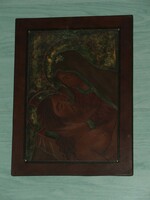 István Balla leather icon - taking Christ off the cross