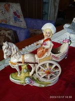 Antique German porcelain carriage boy