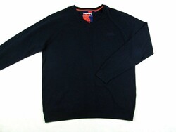 Original superdry (xl / 2xl) elegant long-sleeved night dark blue men's sweater