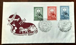 1951 80 years old on the Hungarian stamp commemorative sheet