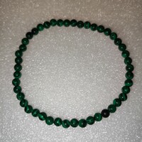 Malachite small (4mm) ball rubber bracelet