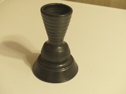 Mohács black ceramic candle holder for string candles