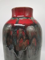 Large, 35 cm retro vase, Hungarian applied art ceramics, massive, heavy