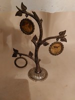 Silver-plated family tree with space for 3 photos