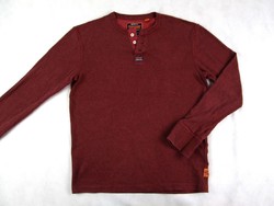 Original superdry (s) elegant long-sleeved burgundy men's sweater