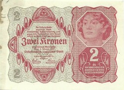 2 korona kronen 1922 Ausztria 3.