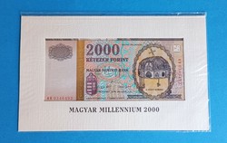 Magyar Millennium 2000 Forint Bankjegy UNC