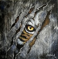 Predator; 30x30cm, acrylic, canvas