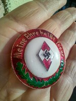 WW2, German enamel badge hitler youth with lots of markings