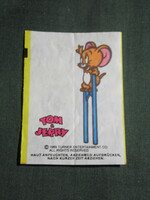 Rágópapír címke, Germany chewing gum insert. TOM & JERRY tattoo,1989