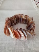 Colorful shell - mother-of-pearl rubber bracelet
