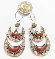 Oriental coral earrings