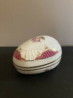 Hölóháza porcelain egg-shaped jewelry box, bonbonnier