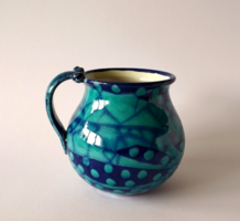 Industrial artist ceramic pot-bellied mug, stem