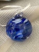 Thick, heavy Murano-style glass hanging ornament