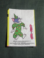 Chewing paper label, Germany chewing gum insert. Tom & Jerry tattoo, 1989