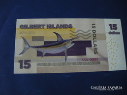 Gilbert islands / gilbert islands) 15 dollars 2015! Swordfish! Rare fantasy paper money! Ouch!