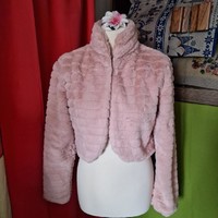 Approx. M powder pink fur bolero, casual jacket