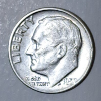 1957. Usa silver roosevelt 1 dime f/3
