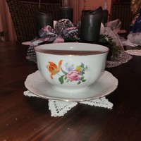 Mitterteich Bavarian porcelain, floral sauce, sauce tray