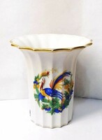 A special Rosenthal porcelain vase with a bird pattern from Germany, a unique antique artefact rarity.