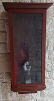 Art Deco wall vitrine, relic holder, lamp holder, wall clock cabinet