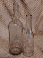 Polish and Romanian embossed bottles from the time of the alcohol monopoly.