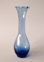 Beautiful old blue glass vase from the 1930s-40s