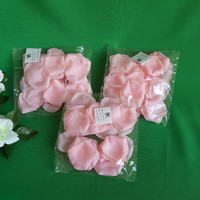 3 Packs of pink textile flower petals, large rose petals