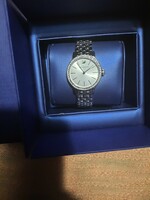 Brand new Swarovski women's silver blue watch, decorated with Swarovski crystals and accessories