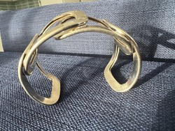 Modern silver large size bracelet
