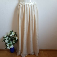 New, custom-made ecru embroidered muslin skirt, bridal maxi skirt