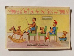 Old postcard postcard kids toys