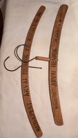 2 old Hungarian advertising clothes hangers