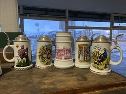 Porcelain jugs are sold together