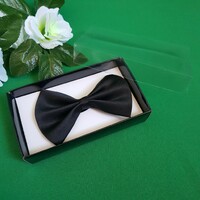 New, black bow tie in box