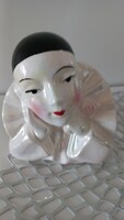 Porcelain bust of Pierrot