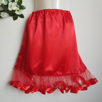 New, custom-made, tulle ruffled satin petticoat, ruffled bridesmaid skirt