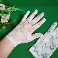 New, 21cm snow-white bridal lace gloves