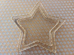 Christmas gold star-shaped wire basket 2 pcs