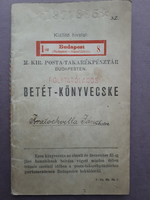 M. Kir. Posta-takarékpénztár Betét-könyvecske, 1903