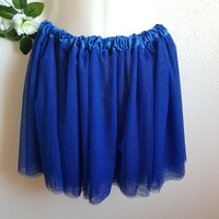 New custom-made royal blue swirl tulle skirt with satin waist, adult tutu skirt